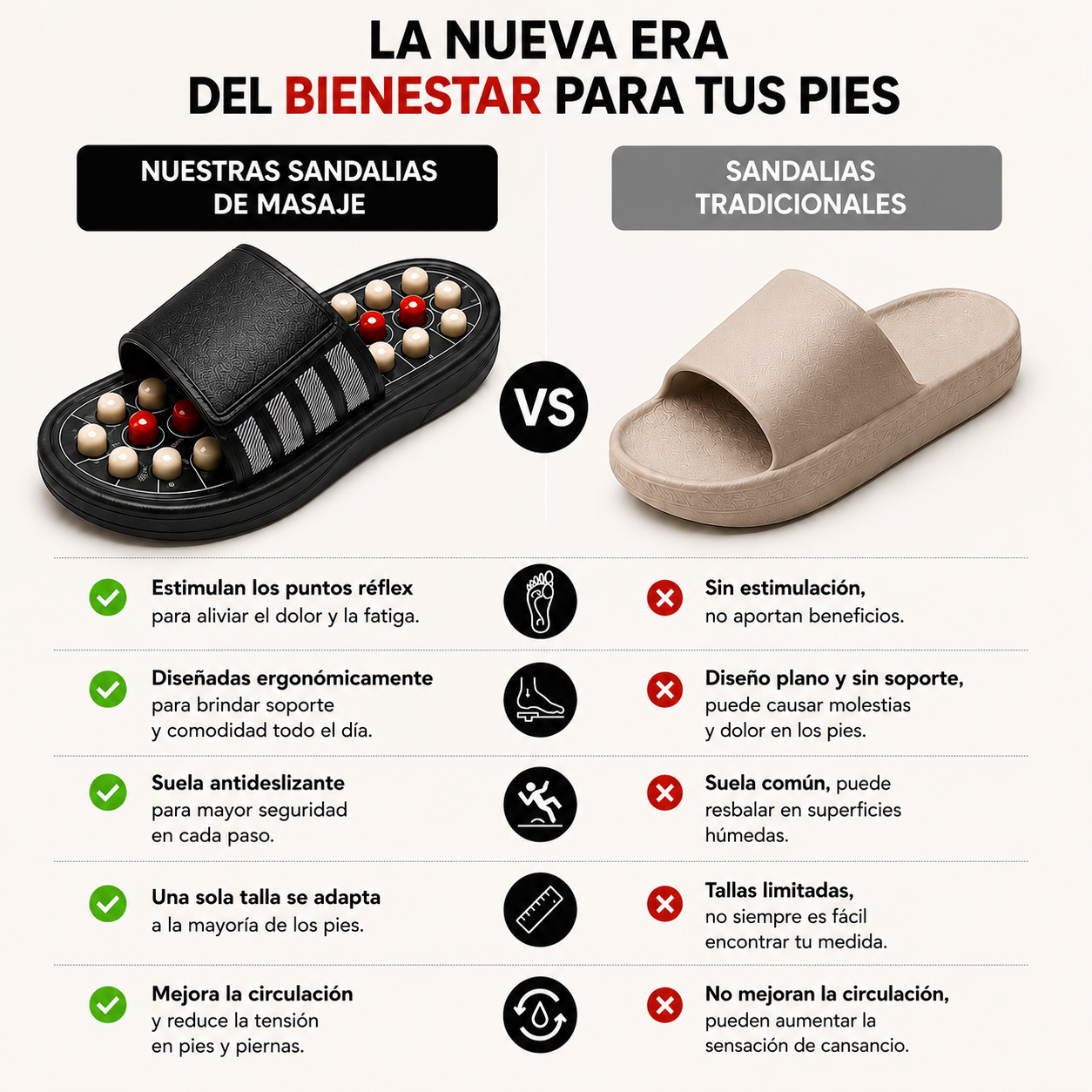 MASAJEADOR DE PIES SANDALIAS + ENVIO GRATIS