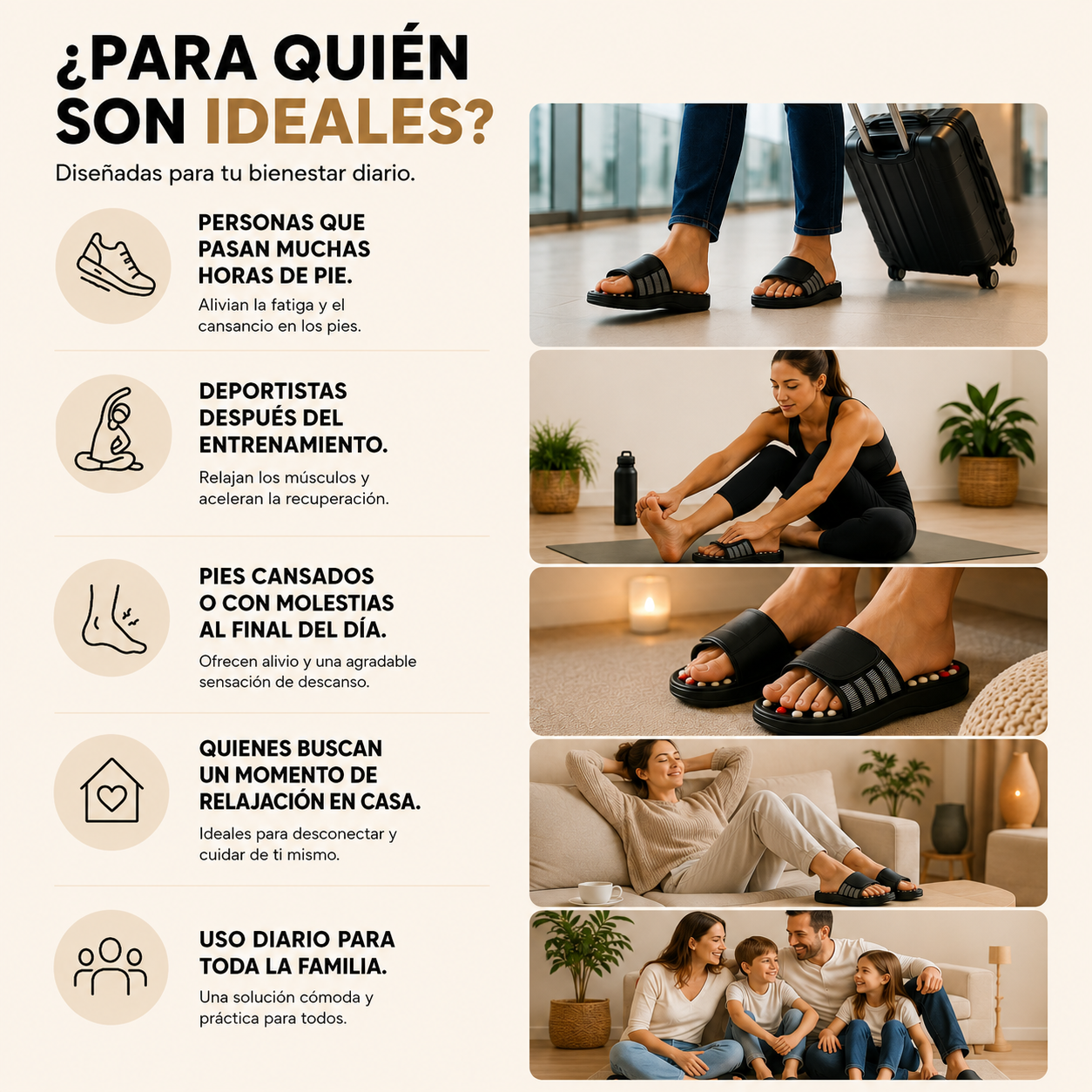 MASAJEADOR DE PIES SANDALIAS + ENVIO GRATIS