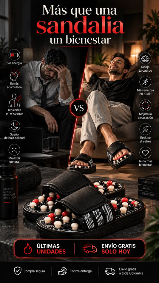 Sandalias de Masaje de Acupresión y Reflexología Podal con Velcro Ajustable